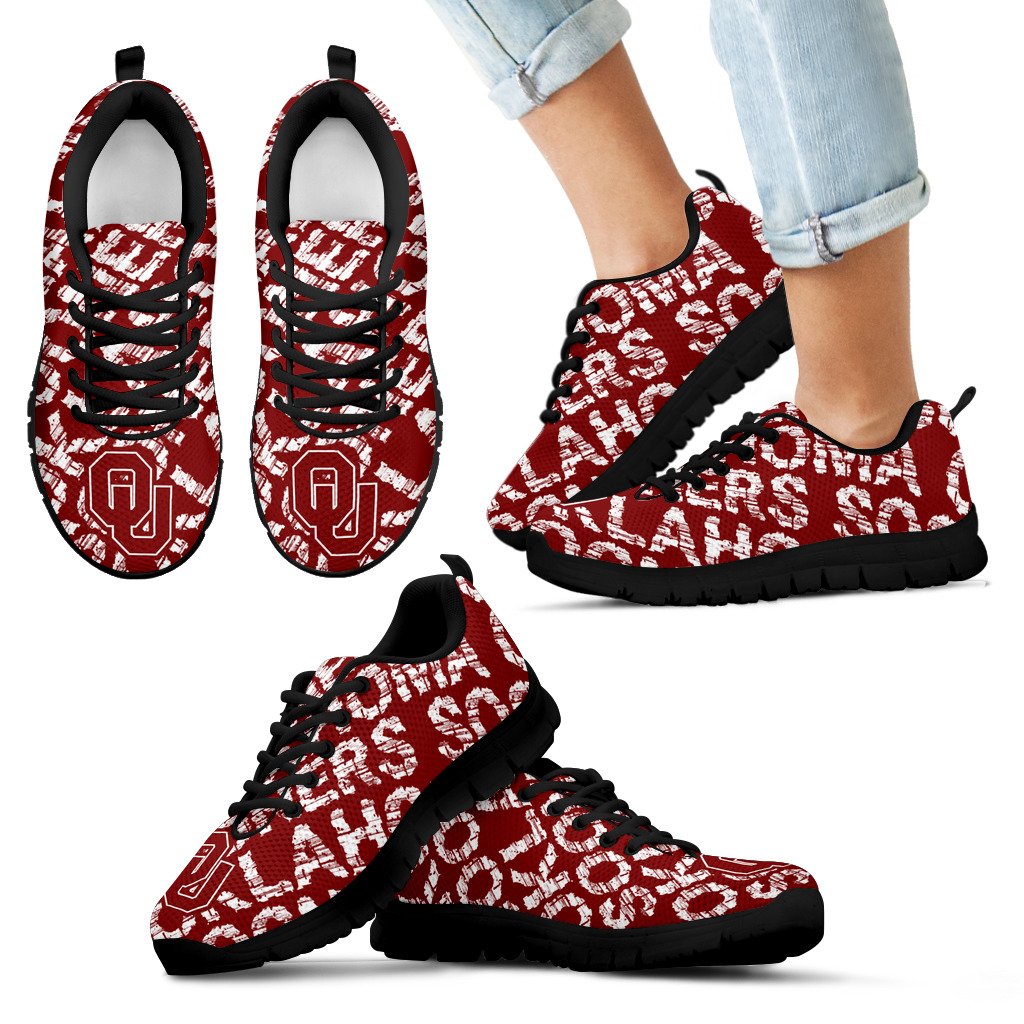 Vintage Logo Beautiful Oklahoma Sooners Sneakers Vintage Logo Beautiful Oklahoma Sooners Sneakers