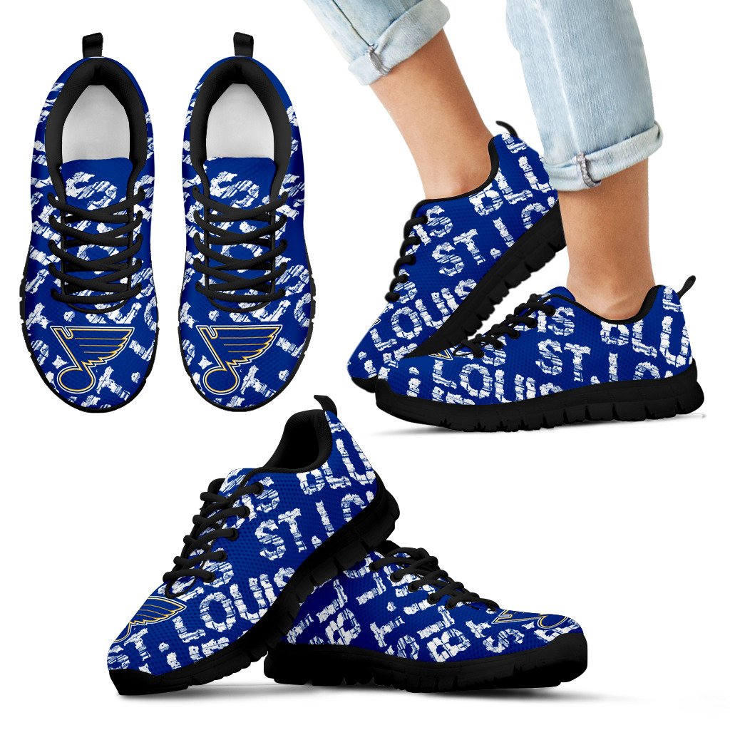 Vintage Logo Beautiful St. Louis Blues Sneakers V1 Vintage Logo Beautiful St. Louis Blues Sneakers V1