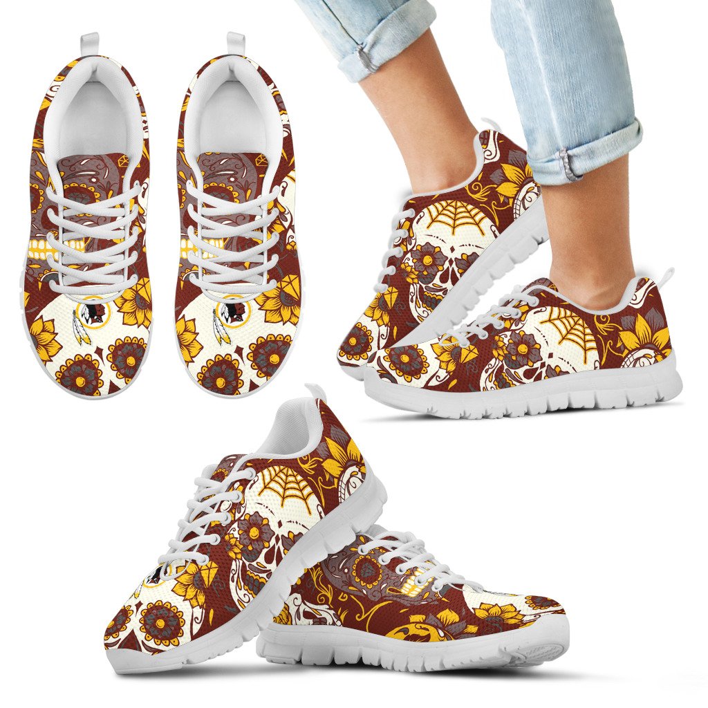 Washington-Redskins-Colorful-Sugar-Skull-Sneakers-1