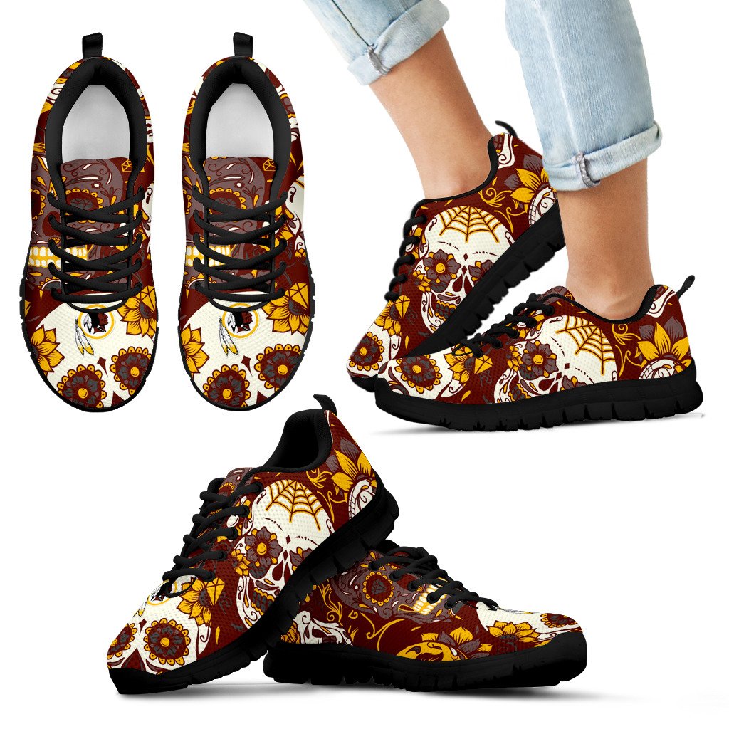 Washington Redskins Colorful Sugar Skull Sneakers Washington Redskins Colorful Sugar Skull Sneakers