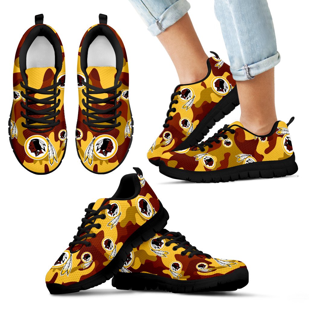 Washington Redskins Cotton Camouflage Fabric Military Solider Style Sneakers Washington Redskins Cotton Camouflage Fabric Military Solider Style Sneakers