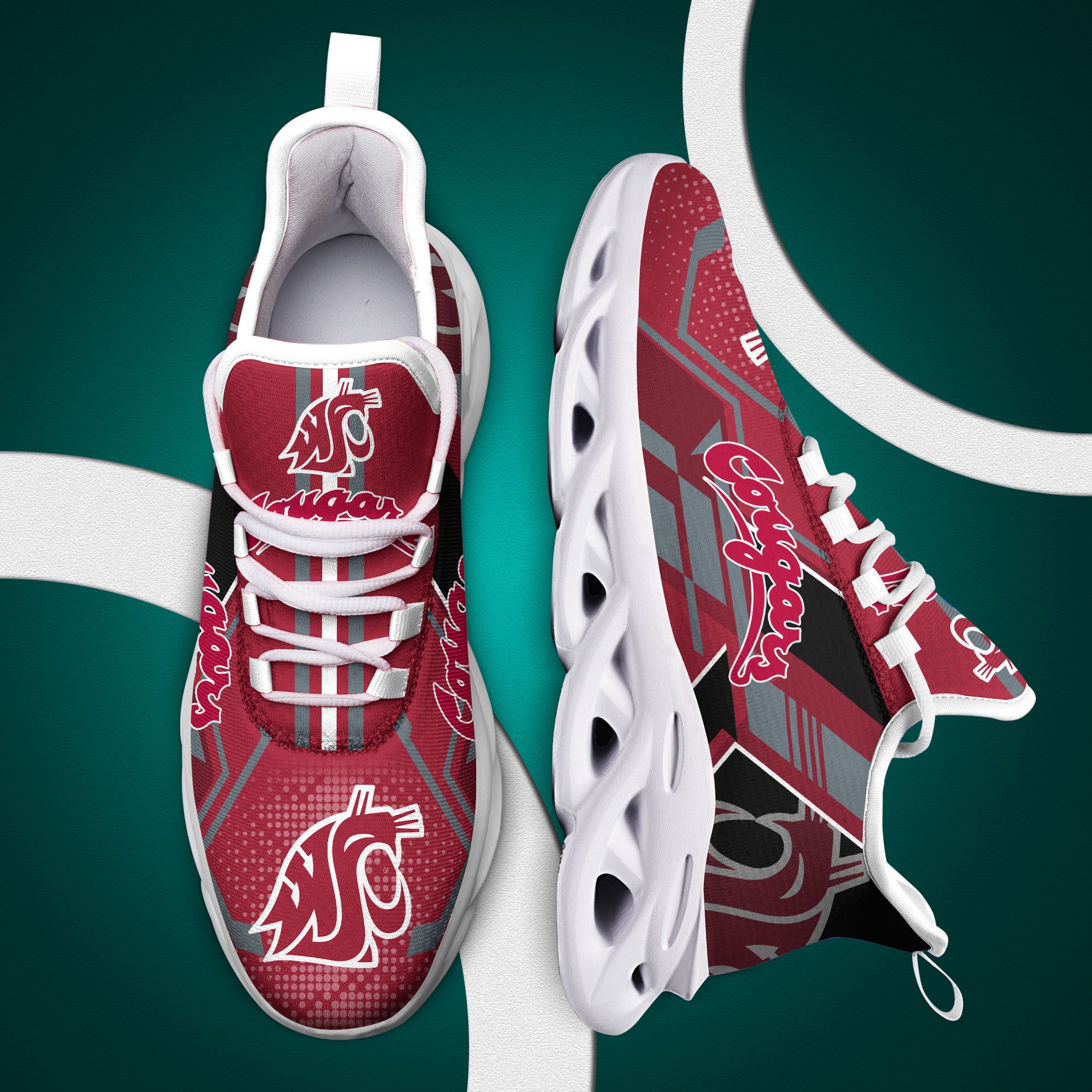 Washington-State-Cougars-Max-Soul-Clunky-Shoes-1