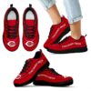 Wave Red Floating Pattern Cincinnati Reds Sneakers
