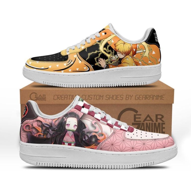 Zenitsu-And-Nezuko-Anime-Demon-Slayer-Air-Force-Shoes-1