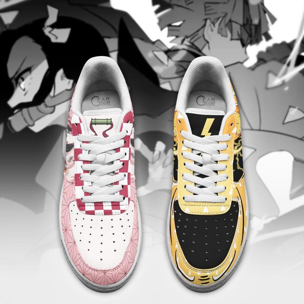 Zenitsu And Nezuko Anime Demon Slayer Air Force Shoes Zenitsu And Nezuko Anime Demon Slayer Air Force Shoes