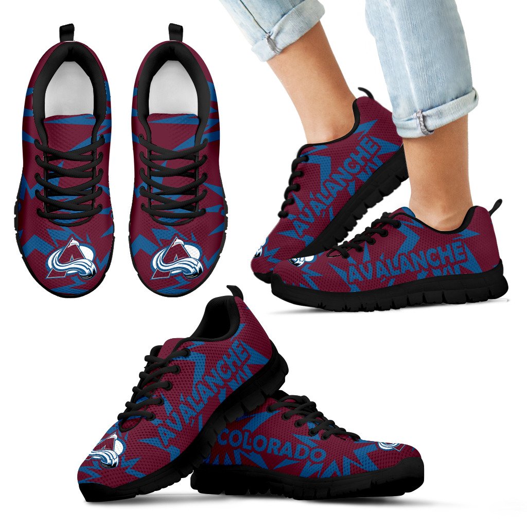 Zig Zag Circle Dizzy Excellent Nice Logo Colorado Avalanche Sneakers Zig Zag Circle Dizzy Excellent Nice Logo Colorado Avalanche Sneakers