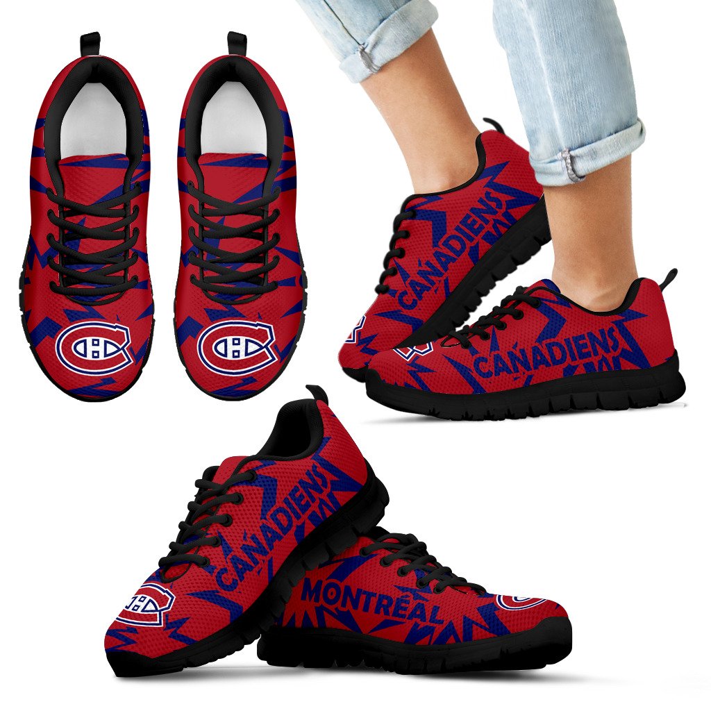 Zig Zag Circle Dizzy Excellent Nice Logo Montreal Canadiens Sneakers Zig Zag Circle Dizzy Excellent Nice Logo Montreal Canadiens Sneakers