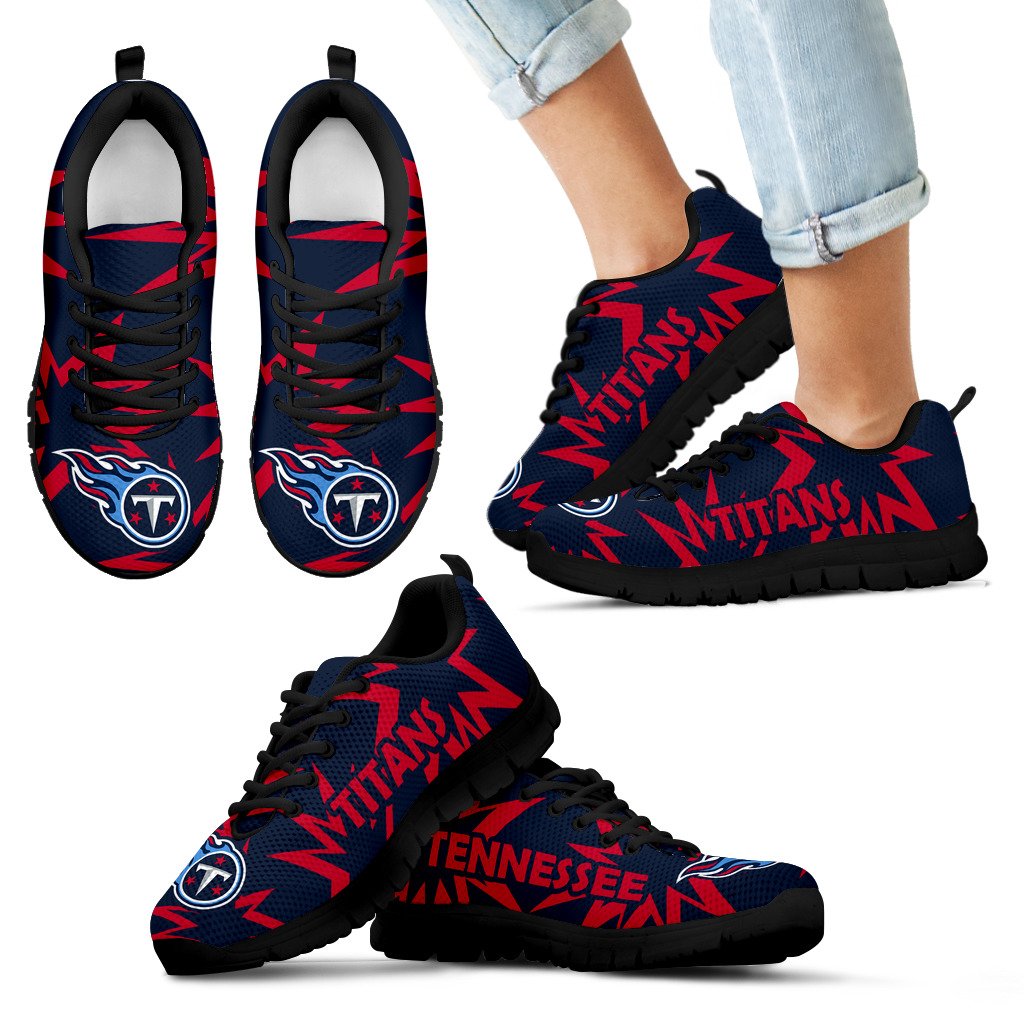 Zig Zag Circle Dizzy Excellent Nice Logo Tennessee Titans Sneakers Zig Zag Circle Dizzy Excellent Nice Logo Tennessee Titans Sneakers
