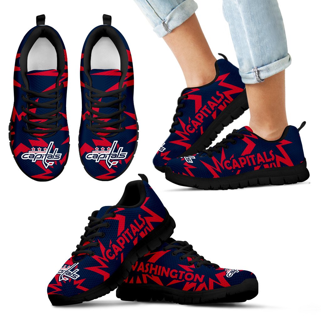Zig Zag Circle Dizzy Excellent Nice Logo Washington Capitals Sneakers Zig Zag Circle Dizzy Excellent Nice Logo Washington Capitals Sneakers